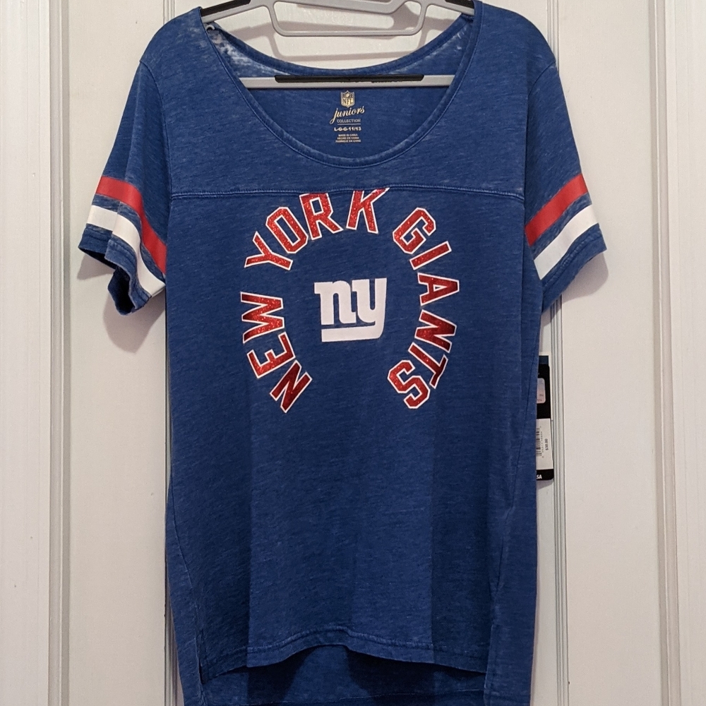 NFL Juniors NY Giants football tee NWT size large